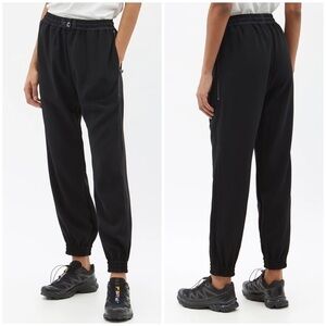 Moncler Drawstring Crepe Track Pants Black NWT